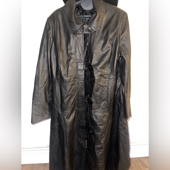 PATAGO Asymmetrical Long-Short Goth Black Leather Coat/Jacket - Picture 6 of 16